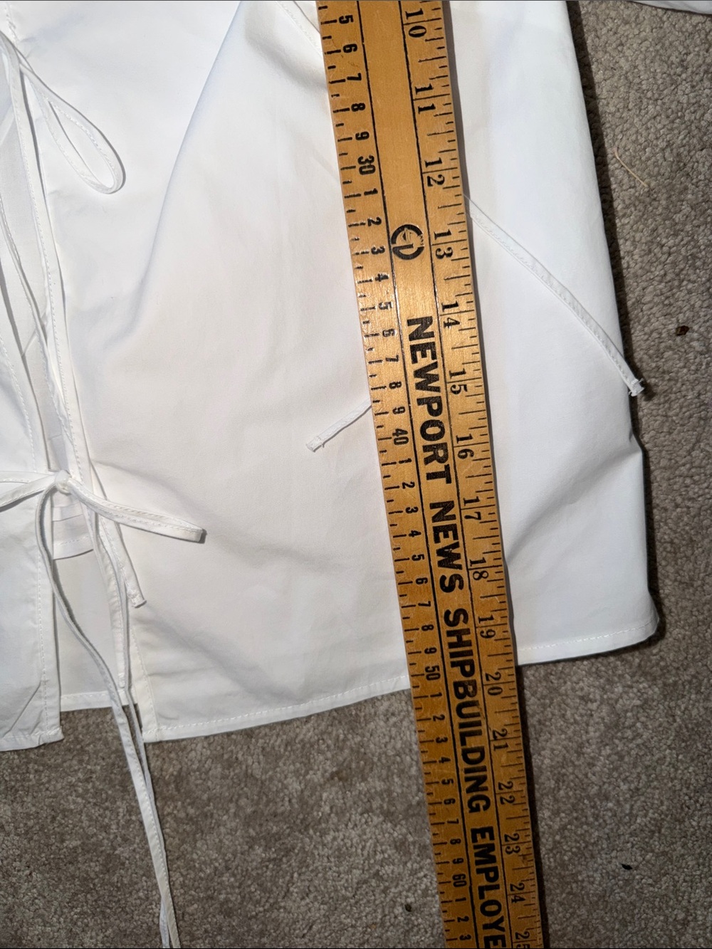 Abercrombie & Fitch White Tie-Front Puff Sleeve Blouse size Small - Picture 6 of 7